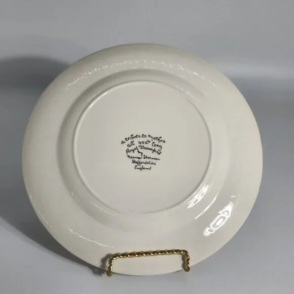 Royal Croconford Plate 1977 A Tribute to Mother All Year Long England Vintage - Picture 4 of 11